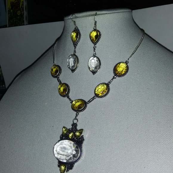 VINTAGE ART DECO HERKIMER DIAMONDS 2-SET - FOR A DUCHESS - BEVERLY HILLS! - Picture 4 of 9